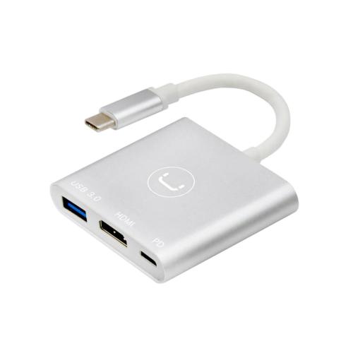 ADAPTADOR HUB TIPO C 2 EN 1 USB HDMI